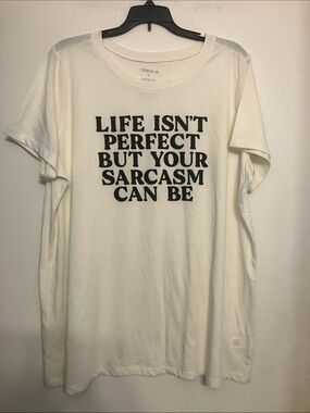 Torrid graphic sarcasm graphic short sleeve tee shirt  2x plus